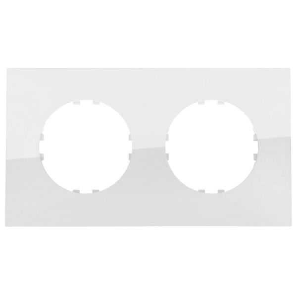 Рамка 2-постовая квадрат Экопласт Vintage-Quadro, белый