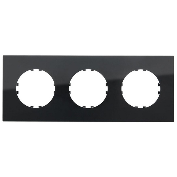 Рамка 3-постовая квадрат Экопласт Vintage-Quadro, черный