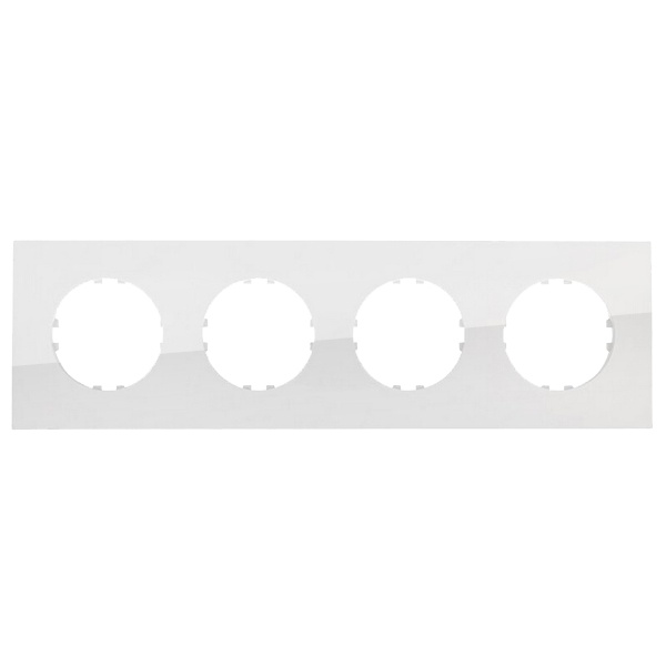 Рамка 4-постовая квадрат Экопласт Vintage-Quadro, белый