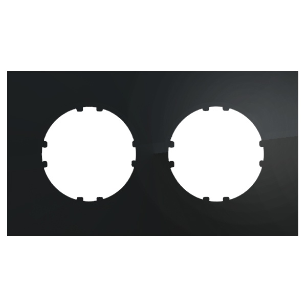 Рамка 2-постовая квадрат Экопласт Vintage из натурального темного стекла