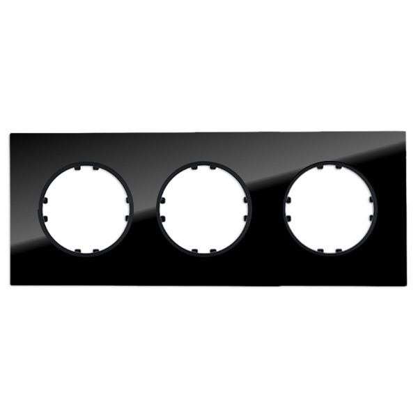 Рамка 3-постовая квадрат Экопласт Vintage из натурального темного стекла