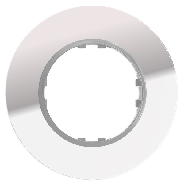 Рамка 1-постовая круглая Экопласт Vintage из натурального светлого стекла