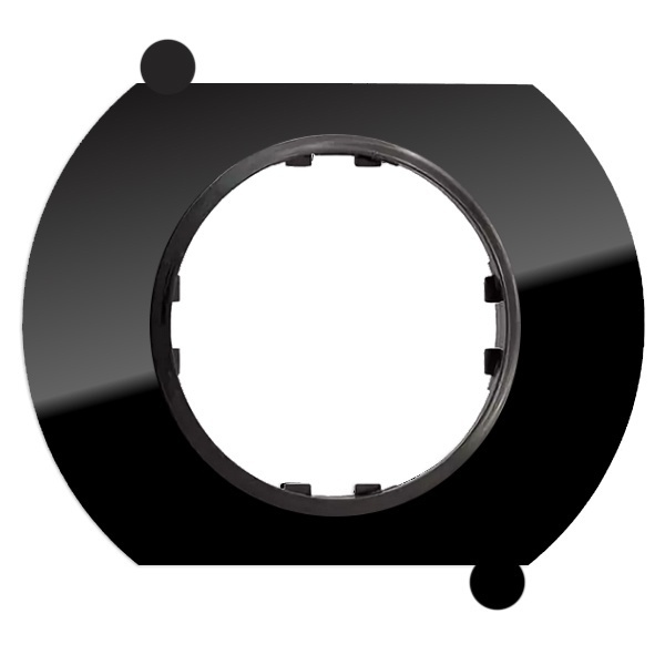 Рамка круглая Экопласт Vintage промежуточная из натурального темного стекла