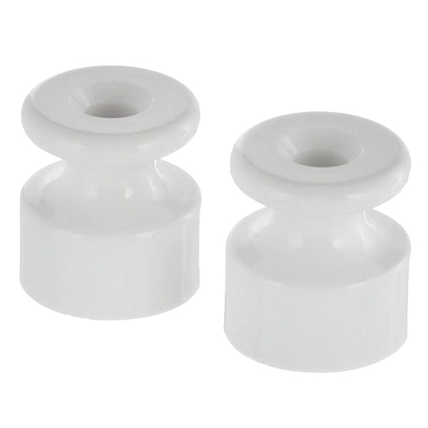 Фиксатор кабеля (изолятор) для внешней проводки кабеля Экопласт Vintage, белый (5шт.)