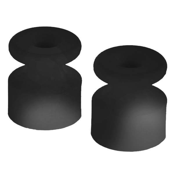 Фиксатор кабеля (изолятор) для внешней проводки кабеля Экопласт Vintage, черный (5шт.)