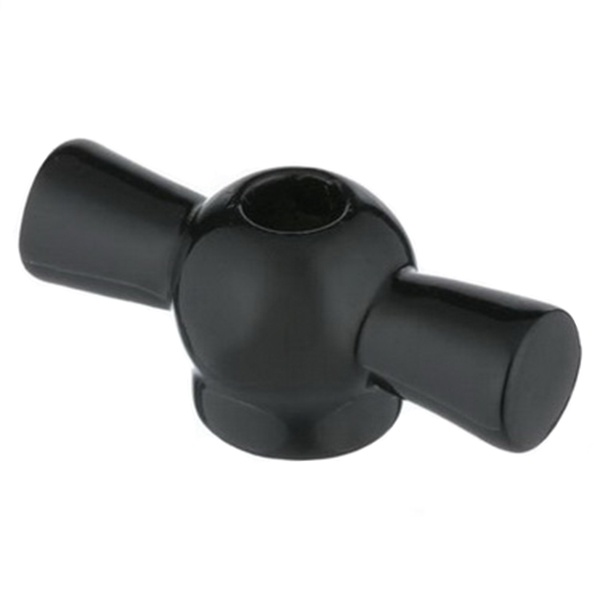 Тумблер поворотного выключателя, металл Экопласт Vintage-Quadro, черный