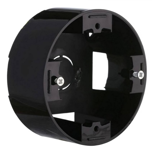 Подъемная коробка 1-пост. круглая Экопласт Vintage-Classic, черный