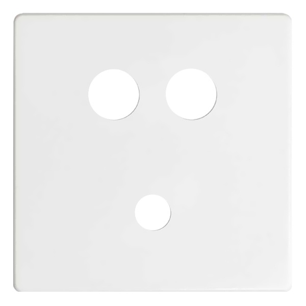 Накладка для коннектора Simon 82 мини-джек + 2RCA, белый