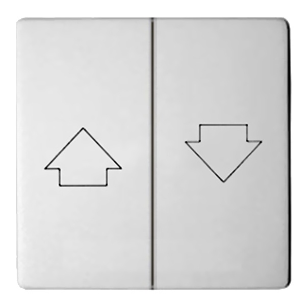 Клавиши Simon 82 (2 шт) для двухклавишного кнопочного выключателя для управления жалюзи, белый