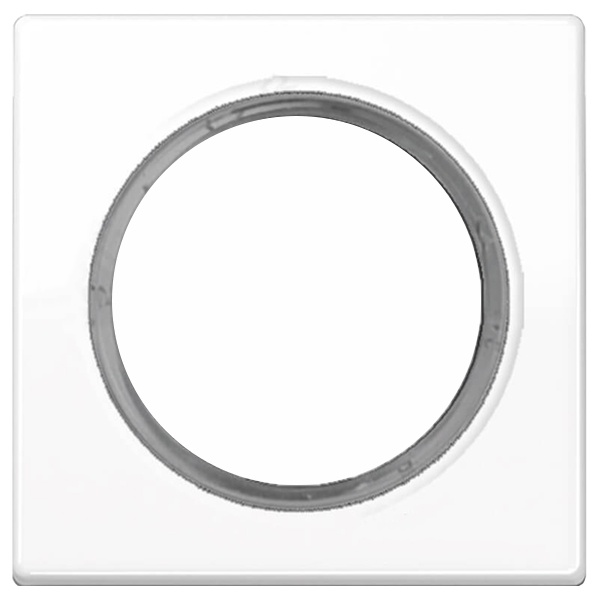 Накладка Simon 82 на на светорегулятор с голубой подсветкой основной нажимной (проходной), белый