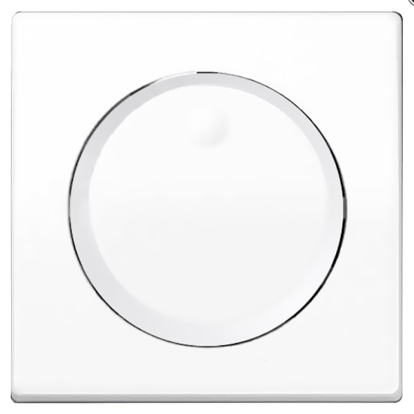 Накладка Simon 82 на проходной поворотно-нажимной светорегулятор, белый