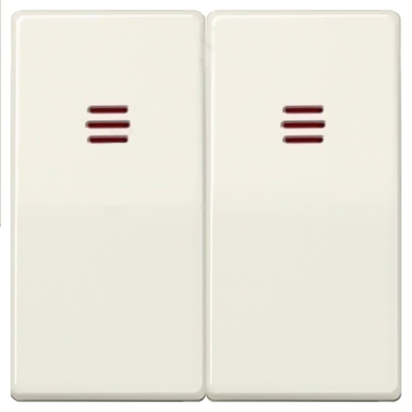 Клавиши Simon 82 (2 шт) для двухклавишного выключателя с подсветкой, слоновая кость (бежевый)