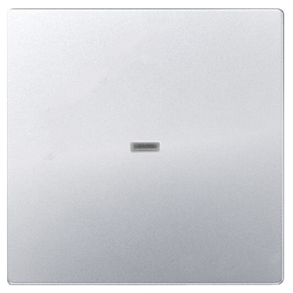 Клавиша Simon 82 для выключателя одноклавишного с подсветкой экспресс-монтаж, алюминий