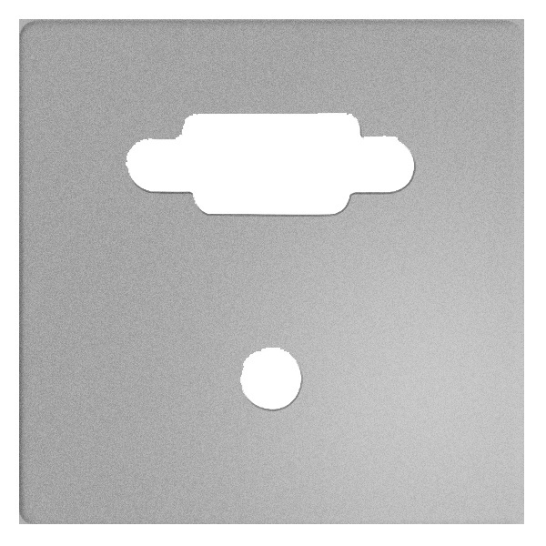 Накладка для коннектора Simon 82 VGA HD15 мама + мини-джек 35 мм, алюминий