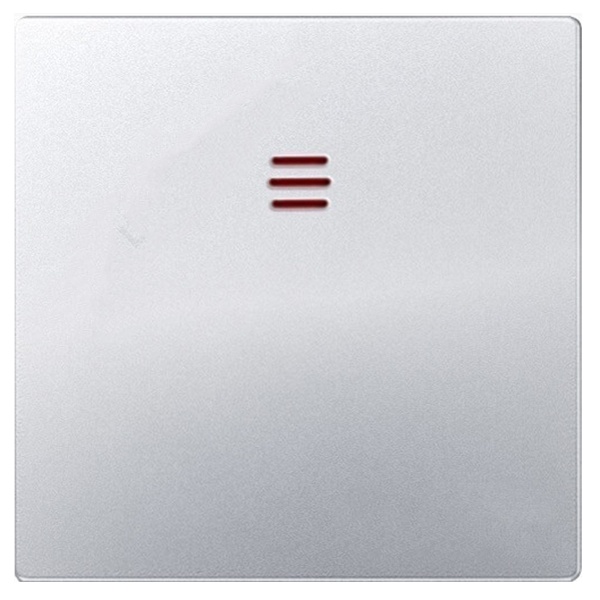 Клавиша Simon 82 для одноклавишного выключателя с подсветкой, алюминий