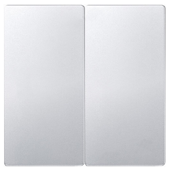 Клавиши Simon 82 (2 шт) для двухклавишного выключателя (проходной + кнопочный), алюминий