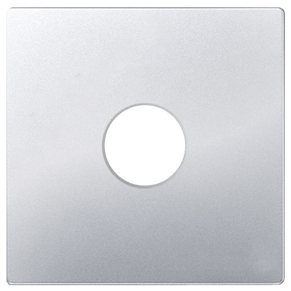 Накладка Simon 82 на аудиорозетку для подключения одной аудиоколонки, алюминий