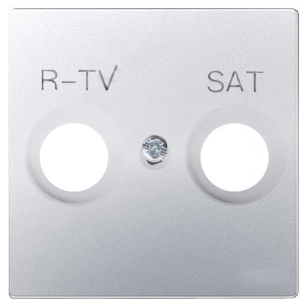 Накладка Simon 82 для спутниковых радио-телевизионных розеток, алюминий