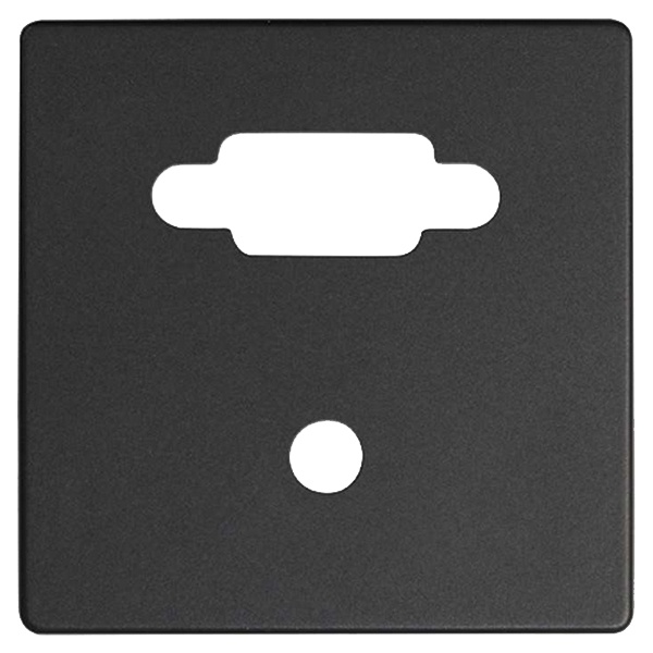 Накладка для коннектора Simon 82 VGA HD15 мама + мини-джек 35 мм, графит
