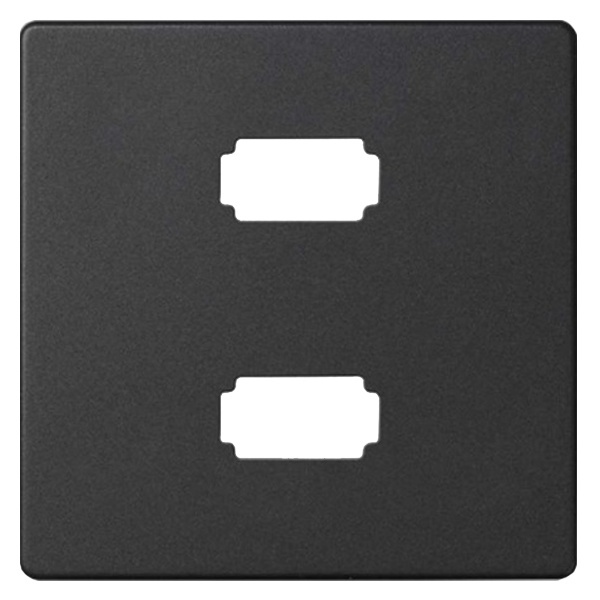 Накладка для коннектора Simon 82 2*USB 2.0 типа А (мама), графит