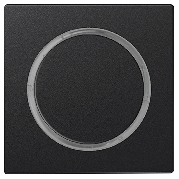 Накладка Simon 82 на на светорегулятор с голубой подсветкой нажимной (проходной), графит