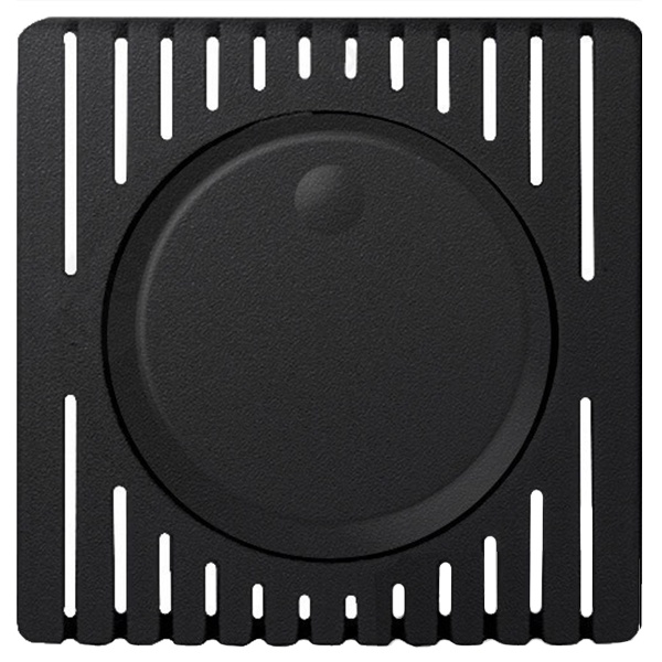 Накладка Simon 82 на проходной поворотно-нажимной светорегулятор 100-1000 Вт, графит