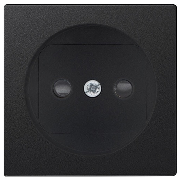 Накладка Simon 82 на розетку двухполюсную 2П без заземления с защитными шторками, графит