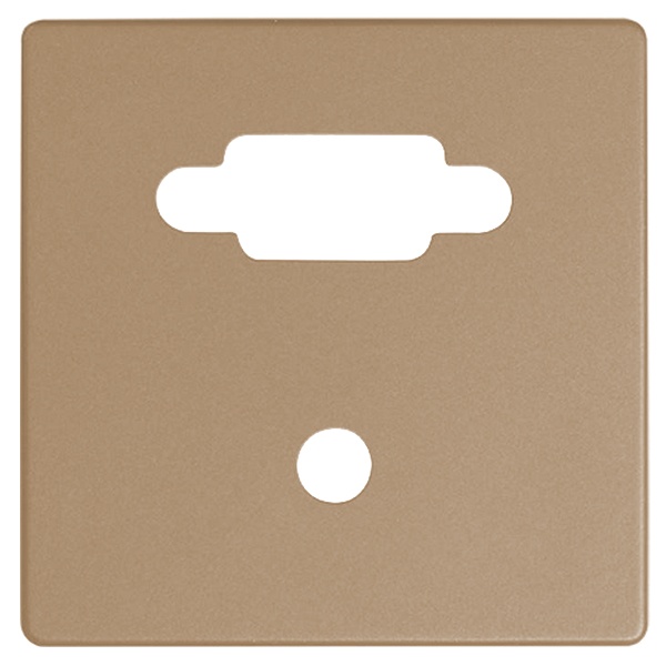 Накладка для коннектора Simon 82 VGA HD15 мама + мини-джек 35 мм, шампань