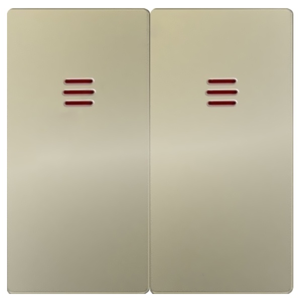 Клавиши Simon 82 (2 шт) для двухклавишного выключателя с подсветкой, шампань