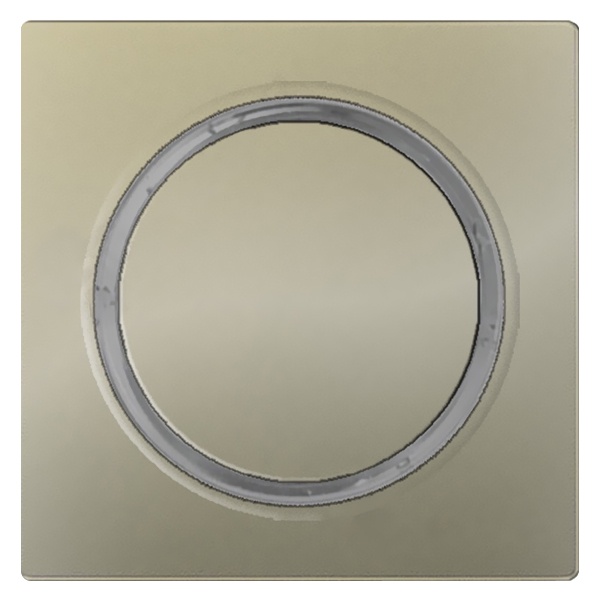 Накладка Simon 82 на светорегулятор с голубой подсветкой основной нажимной (проходной), шампань