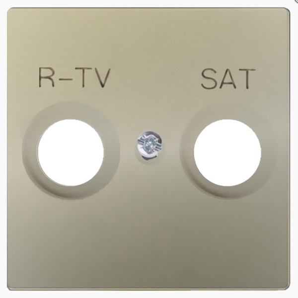 Накладка Simon 82 для спутниковых радио-телевизионных розеток, шампань