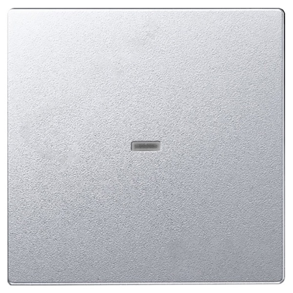 Клавиша Simon 82 Detail для выключателя одноклавишного с подсветкой, холодный алюминий