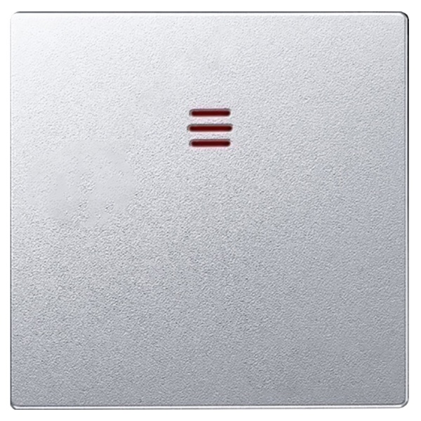 Клавиша Simon 82 Detail для одноклавишного выключателя с подсветкой, холодный алюминий
