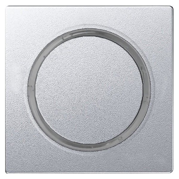 Накладка Simon 82 Detail на светорегулятор с голубой подсветкой нажимной, холодный алюминий