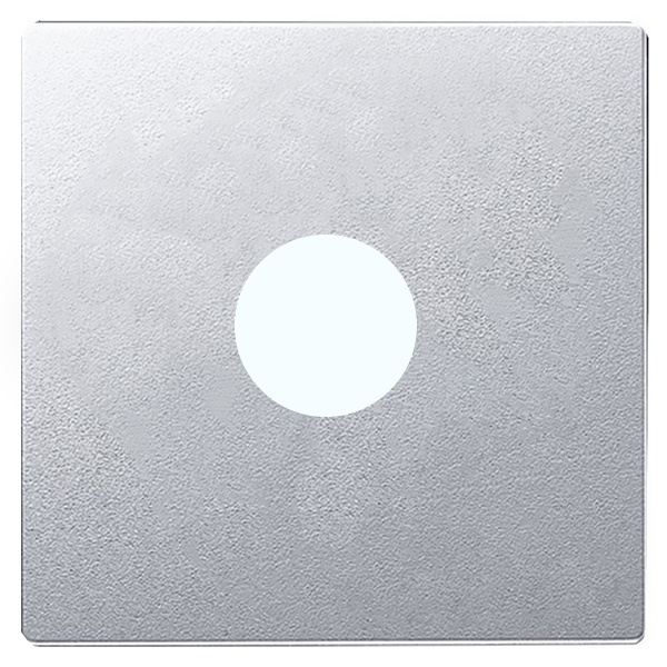 Накладка Simon 82 Detail на аудиорозетку для подключения одной аудиоколонки, холодный алюминий