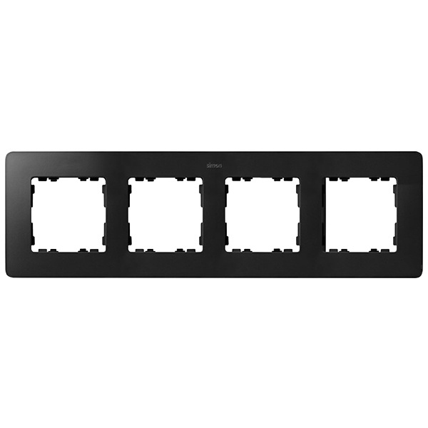 Рамка 4 поста Original Simon 82 Detail, графит-алюминий