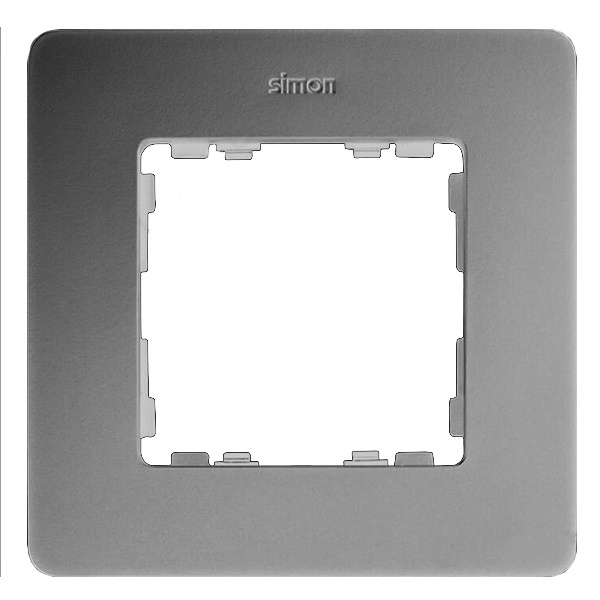 Рамка 1 пост Original Simon 82 Detail, алюминий-белый