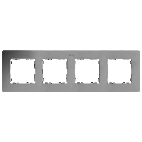 Рамка 4 поста Original Simon 82 Detail, алюминий-белый