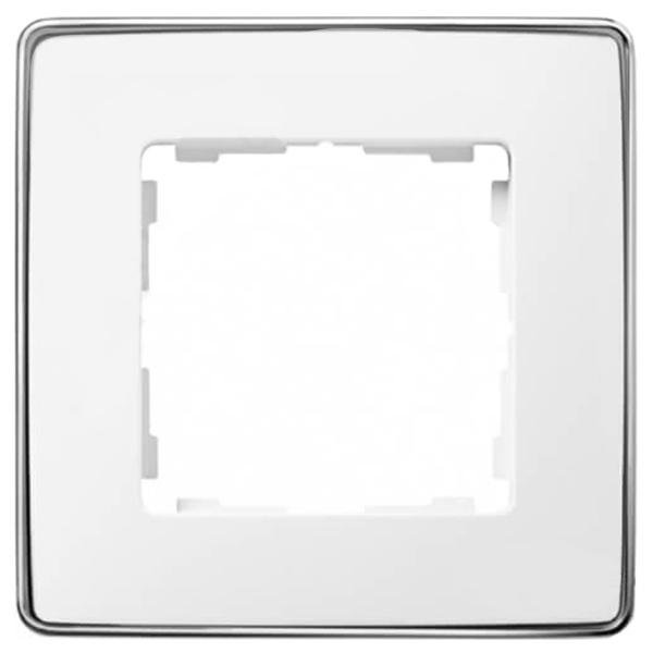 Рамка 1 пост Select Simon 82 Detail, белый-хром