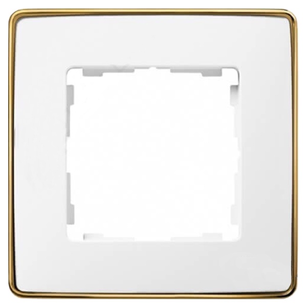 Рамка 1 пост Select Simon 82 Detail, белый-золото