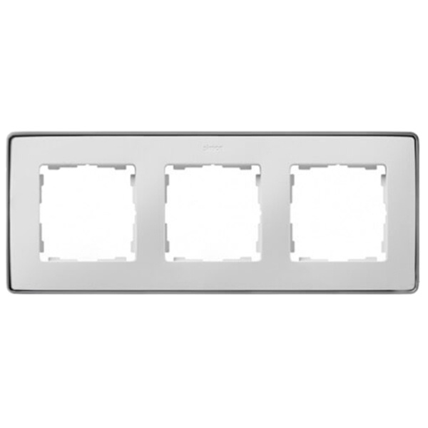 Рамка 3 поста Select Simon 82 Detail, белый-алюминий