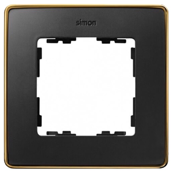 Рамка 1 пост Select Simon 82 Detail, графит-золото