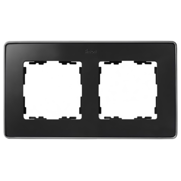 Рамка 2 поста Select Simon 82 Detail, графит-алюминий