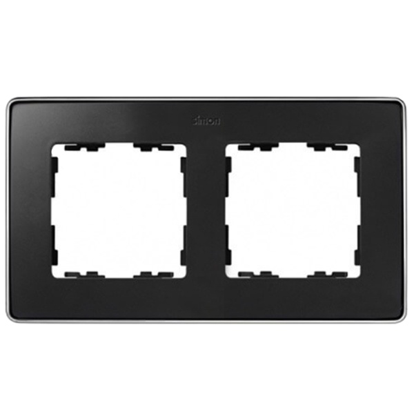 Рамка 2 поста Select Simon 82 Detail, графит-хром