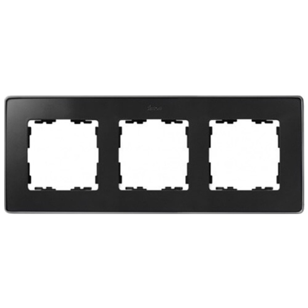 Рамка 3 поста Select Simon 82 Detail, графит-алюминий