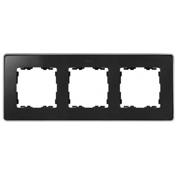 Рамка 3 поста Select Simon 82 Detail, графит-хром