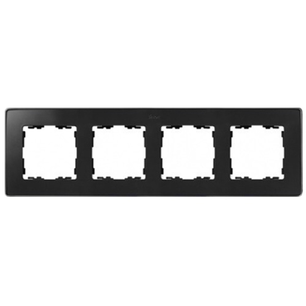 Рамка 4 поста Select Simon 82 Detail, графит-алюминий