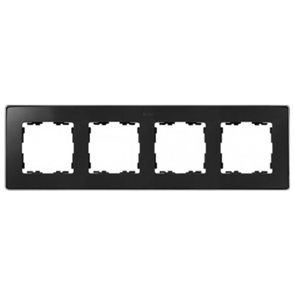 Рамка 4 поста Select Simon 82 Detail, графит-хром