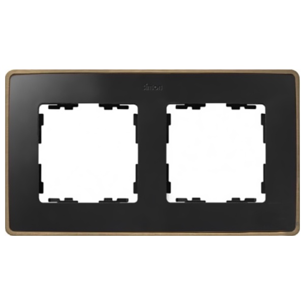Рамка 2 поста Select Simon 82 Detail, графит-медь