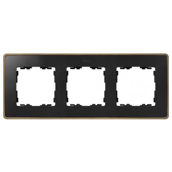 Рамка 3 поста Select Simon 82 Detail, графит-медь